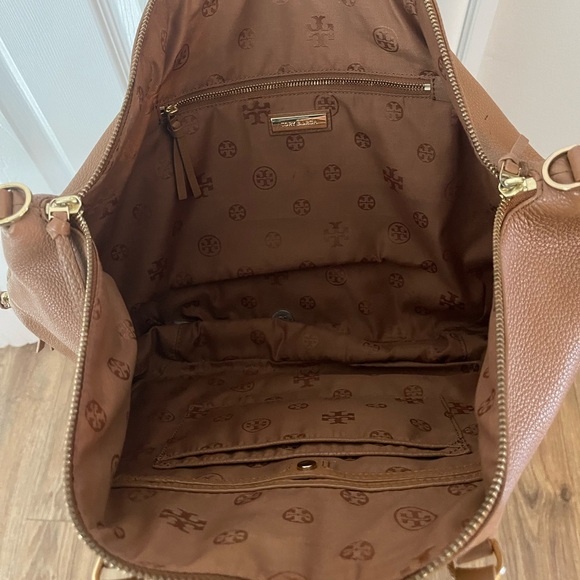 Tory Burch Cognac Pebbled Leather Tote - Picture 3 of 4